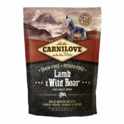 Croquettes Carnilove Agneau & Sanglier Sauvage Pour Chien Adulte Sac 1,5 Kg