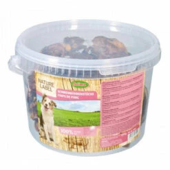 BUBIMEX Lanières Et Chips D'oreilles De Porc Pour Chien - Seau 800 G