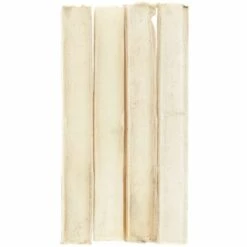 FERRIBIELLA Croquettes En Cuir De Vachette Naturel Blanc Pour Chiens Longueur 12 Cm