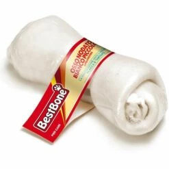 BESTBONE Petit Os Blanc En Cuir De Vachette Thermorétractable Pour Chiens