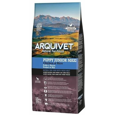 ARQUIVET SLU ARQUIVET JUNIOR MAXI, Pour Chiots De Grande Race, Poulet Et Riz 12 Kg 3 ARQUIVET SLU ARQUIVET JUNIOR MAXI, Pour Chiots De Grande Race, Poulet Et Riz 12 Kg