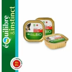ÉQUILIBRE & INSTINCT Terrine BIO Chien Adulte Riche En Boeuf - Equilibre & Instinct Désignation : Terrine BIO Chien Adulte Riche En Boeuf - Equilibre & Instinct | Conditionnement : 150g Equilibre & Instinct 405589