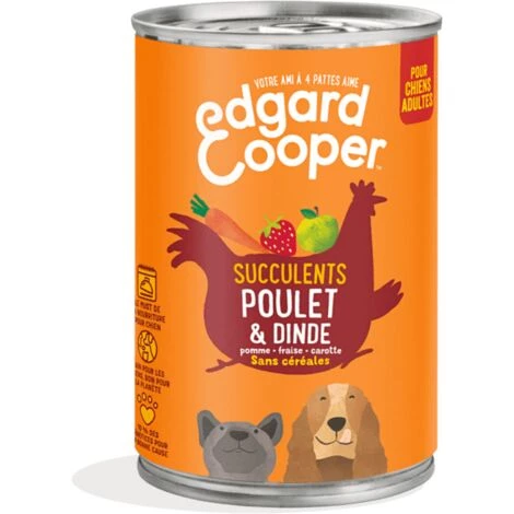 EDGARD & COOPER Patee Pour Chien Poulet Dinde Chien 400gr 3 EDGARD & COOPER Patee Pour Chien Poulet Dinde Chien 400gr