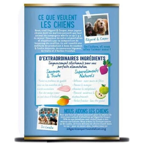 EDGARD & COOPER Patee Pour Chien Saumon Truite Chien 400gr 4 EDGARD & COOPER Patee Pour Chien Saumon Truite Chien 400gr – Image 2