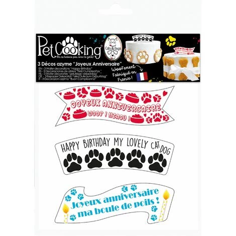 PETCOOCKING Plaque Joyeux Anniversaire Pour Chien Ou Chat 3 PETCOOCKING Plaque Joyeux Anniversaire Pour Chien Ou Chat