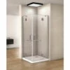 AICA SANITAIRE 80x80x190cm Cabine De Douche à Charniére Porte De Douche Paroi De Douche Accès D'angle Verre Anticalcaire -Alimentation pour chien Soldes 4011766 1