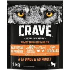CRAVE Croquettes à La Dinde Et Au Poulet Pour Chiens Adultes 3x1 Kg -Alimentation pour chien Soldes 40983127 5