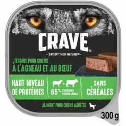 CRAVE Barquettes En Terrine à L'agneau & Au Boeuf Pour Chien 10x300g -Alimentation pour chien Soldes 41862736 5