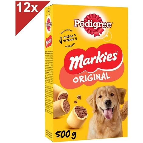 PEDIGREE Markies Biscuits Fourrés Pour Chien 12x500g 3 PEDIGREE Markies Biscuits Fourrés Pour Chien 12x500g