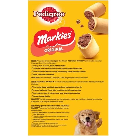 PEDIGREE Markies Biscuits Fourrés Pour Chien 12x500g 5 PEDIGREE Markies Biscuits Fourrés Pour Chien 12x500g – Image 3