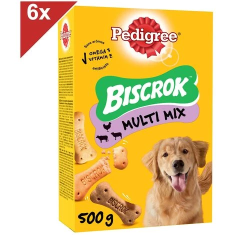 PEDIGREE Biscrok Biscuits Croquants Multi Mix Pour Chien 6x500g 3 PEDIGREE Biscrok Biscuits Croquants Multi Mix Pour Chien 6x500g