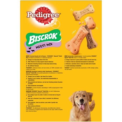 PEDIGREE Biscrok Biscuits Croquants Multi Mix Pour Chien 6x500g 7 PEDIGREE Biscrok Biscuits Croquants Multi Mix Pour Chien 6x500g – Image 5