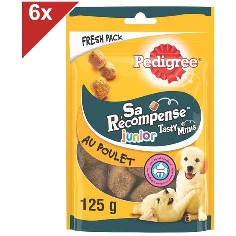 PEDIGREE Sa Récompense Junior Friandises Au Poulet Pour Chiot 6x125g 3 PEDIGREE Sa Récompense Junior Friandises Au Poulet Pour Chiot 6x125g