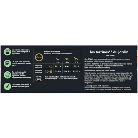 CESAR 24 Barquettes En Terrine 4 Variétés Pour Chien 150g (6x4) 4 CESAR 24 Barquettes En Terrine 4 Variétés Pour Chien 150g (6x4) – Image 2