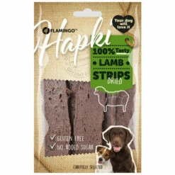 Friandise Lamelles D'agneau Hapki BBQ Pour Chien 85 G Sans Gluten - Flamingo Pet Products -Alimentation pour chien Soldes 51741691 2