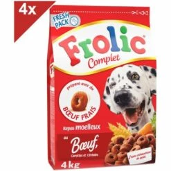 FROLIC Croquettes Au Boeuf Pour Chien 4x4kg