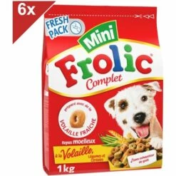FROLIC Mini Croquettes à La Volaille Pour Petit Chien 6x1kg