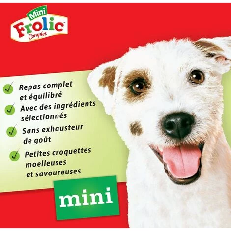 FROLIC Mini Croquettes à La Volaille Pour Petit Chien 6x1kg 4 FROLIC Mini Croquettes à La Volaille Pour Petit Chien 6x1kg – Image 2