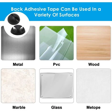 FVO Clips Câbles Durables, Rangements De Câbles Et Serre-câbles, Maintient Et Cache-câbles De Bureau, Organiseur Et Gestion De Câbles De Recharge Pour TV Ordinateur PC Portable Maison Et Bureau, 10 Pcs 6 FVO Clips Câbles Durables, Rangements De Câbles Et Serre-câbles, Maintient Et Cache-câbles De Bureau, Organiseur Et Gestion De Câbles De Recharge Pour TV Ordinateur PC Portable Maison Et Bureau, 10 Pcs – Image 4