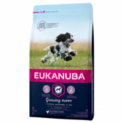 Croquettes Eukanuba Junior Growing Puppy Moyennes Races Sac 3 Kg