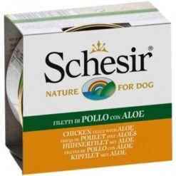 Pâtée Pour Chien Schesir En Gelée - Boîte 150 G Filets De Poulet Avec Aloès