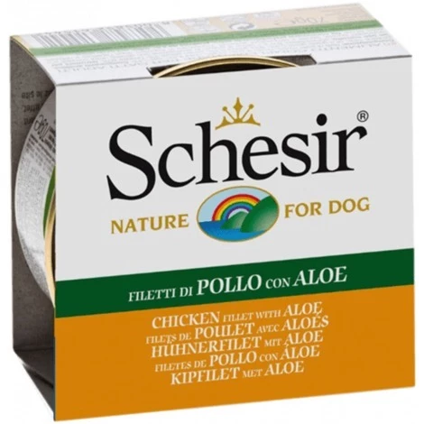 Pâtée Pour Chien Schesir En Gelée - Boîte 150 G Filets De Poulet Avec Aloès 3 Pâtée Pour Chien Schesir En Gelée - Boîte 150 G Filets De Poulet Avec Aloès